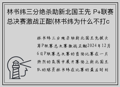 林书纬三分绝杀助新北国王先 P+联赛总决赛激战正酣(林书纬为什么不打cba)